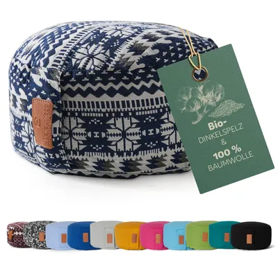 Produktbild von #DoYourYoga rundes Yogabolster - waschbarer Bezug, -Dinkelspelz (KBA) Füllung