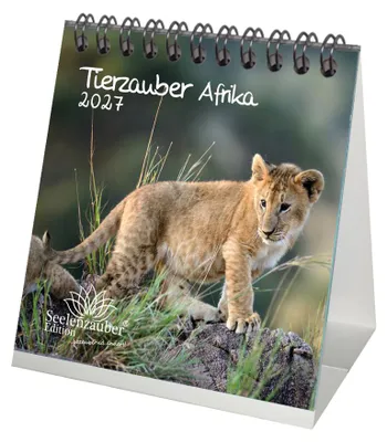 Produktbild von Tierzauber Afrika Tischkalender 10x10cm für 2027 verschiedene Tiere aus Afrika - Seelenzauber