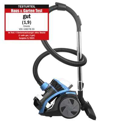 Produktbild von Emerio Staubsauger ohne Beutel – 2 Liter – HEPA-Filter – Kabellänge 4,5 m – Hochleistungsbürste – 700 W – VCE-108278.10 – Schwarz / Blau