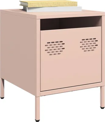 Obrázek produktu pro vidaXL Noční stolek růžový 35x39x43,5 cm ocelový