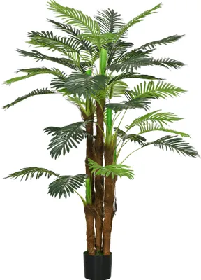 Produktbild von Künstliche Pflanzen, Kunst Palme, 160 cm Kunstpflanze mit 36 Zweige, Zimmerpflanze, Kunstbaum, Pflanze Deko für Indoor, Outdoor, Grün,