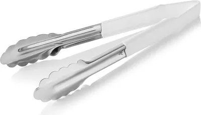Produktbild von 24x HACCP Universalzange HACCP Tongs, 23 cm, weiß, Chromstahl 18/0