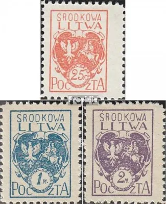 Produktbild von Briefmarken Mittellitauen 1920 Mi 1A-3A (kompl.Ausg.) gestempelt Freimarken
