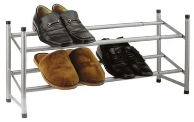 Image de Étagère à chaussures en métal extensible 64x115 cm