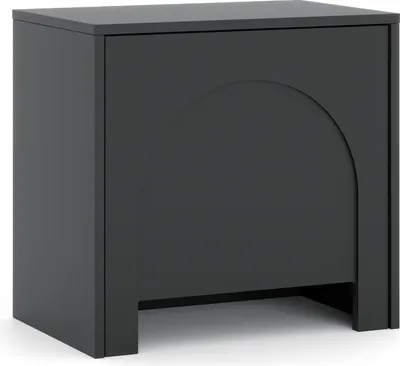 Produktbild von Nachttisch: eine Tür, schwarze Farbe,