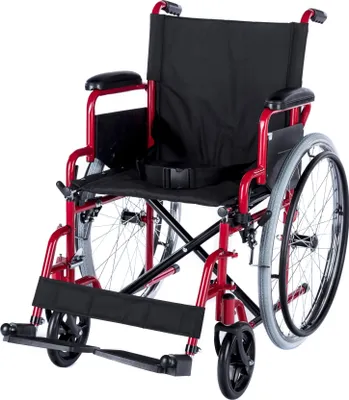 Produktbild von Romed Manueller Rollstuhl "Dynamic" Sitzbreite 46 cm faltbar (rot)