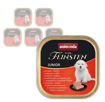 Zdjęcie produktu dla Animonda Vom Feinsten Junior 6x150g Mokra Karma Dla Szczeniąt Wołowina Z Drobiem