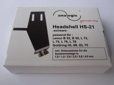 Produktbild von Analogis HS-21 Headshell schwarz für Lenco B 52/55, L 72/75/76/78