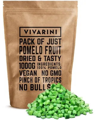 Produktbild von Vivarini - Pomelo Kandiert Getrocknete Früchte 1kg - Süßer Snack und Backzutat - Idealer Zusatz Für Müsli, Kuchen & Desserts - Ohne GMO