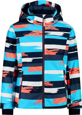 Produktbild von CMP KID G JACKET SNAPS HOOD dk.blau/gemustert 152