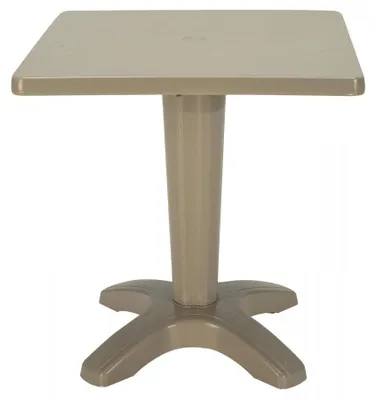 Image de Grand Soleil Zavor carré table polypropylène extérieur bar 70x70 - Beige