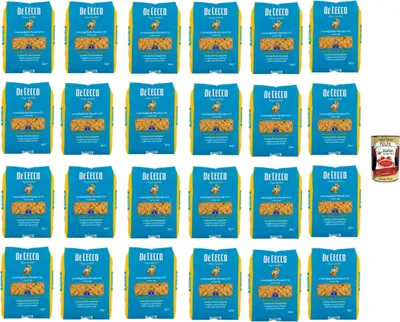 Produktbild von De Cecco Conchigliette Piccole N°53, 100% Italienisch Pasta Nudeln 24x 500g + Italian Gourmet Polpa 400g