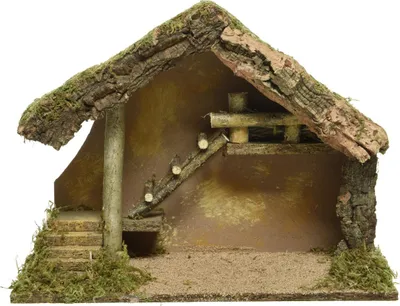Produktbild von Dekofigur Krippe Holz 39 x 28 cm natur