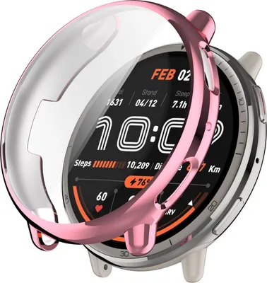 Produktbild von Für Amazfit Active 2 Electroplated Full Cover TPU Watch Schutz Hülle Pink