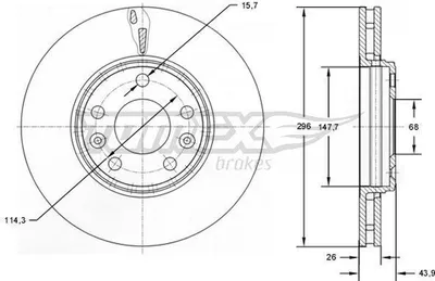 Produktbild von 2x TOMEX brakes Bremsscheibe TX 72-51 vorne für RENAULT Scénic III (JZ0/1_)