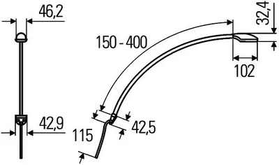 Immagine prodotto di Luce di lettura HELLA 2JA 343 720-152 interno 545 mm
