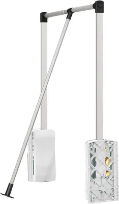 Produktbild von GTV - Kleiderlift für Schrankbreite, kleiderschranklift mit Öldruckfedern, breite regulierbar 545 mm - 700 mm aus Stahl, Weiß