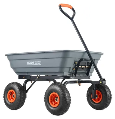 Obrázek produktu pro Zahradní vozík - Vozík na kolečkách - Transportní vozík - Malý vozík - Vozík s rukojetí - Nosnost: 272 kg - Objem nákladního prostoru: 113 litrů