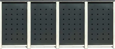 Produktbild von 4 Tailor Mülltonnenboxen Basic Duo 240 Liter Tonne /Stanzung 2 /Anthrazitgrau