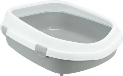 Produktbild von TRIXIE Katzentoilette Primo XXL - grau/weiß - 56 × 25 × 71 cm