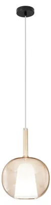 Image de Suspension PIREX en verre ambré 1XE27 18 cm