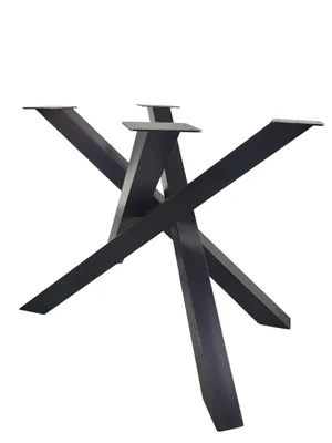 Obrázok produktu pre Stolová noha Crossover X – kovová stolová podnož v tvare X, čierna, 135 x76 x 73 cm