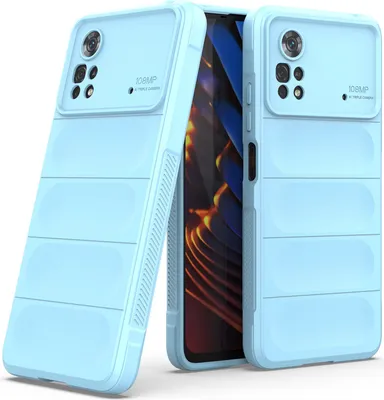 Produktbild von Xiaomi Poco X4 Pro 5G Hülle, Weich TPU Silikon Stossfest Anti-rutsch Schutzhülle für Xiaomi Poco X4 Pro 5G Blau