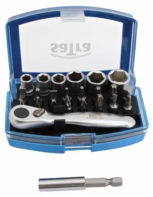 Immagine prodotto di Set chiave a cricchetto,bussole e inserti 1/4'', kit attrezzi per auto, officina, fai-da-te ,24 pezzi