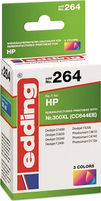 Produktbild von edding Tintenpatrone EDD-264 3-farbig HP Deskjet Nr.300