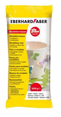 Immagine prodotto di EBERHARD FABER 570101 Argilla da modellare "EFA Plast classic" 1 kg bianco