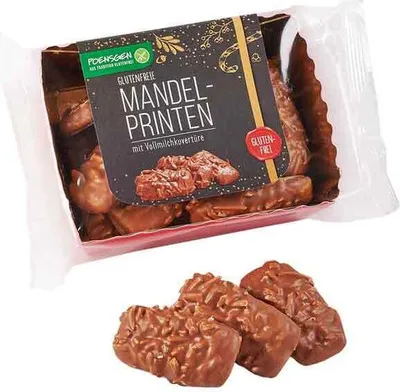 Produktbild von Poensgen Mandelprinten mit Vollmilchkuvertüre 175g
