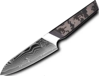 Produktbild von Damast Küchenmesser TA-37578 - Bunka Schwarz Grau KP37578
