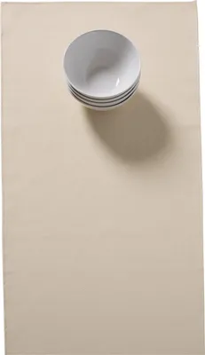 Produktbild von Monaco Cream Tischläufer in Lederoptik | Tafelläufer Creme 140x45cm