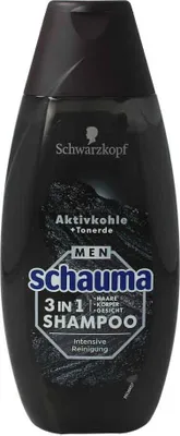 Produktbild von Schauma Shampoo Men 3in1 Aktivkohle 350ml