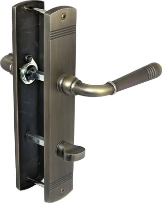 Produktbild von Türbeschlag 1704 Helena LS WC Messing brüniert Türdrücker Türklinke Türgriffe