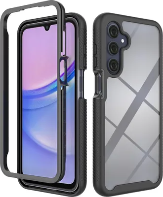Produktbild von Galaxy A16 Hülle, Hybrid Transparente Rückseite TPU Bumper Stoßfest Schutzhülle für Samsung Galaxy A16 5G/4G Schwarz