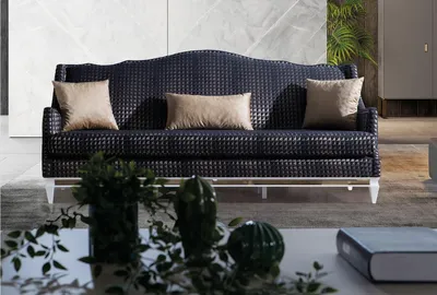 Image de Canapé design 3 places salon Canapés gris Canapés textiles de luxe Nouveau