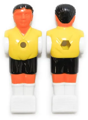 Immagine prodotto di Bandito - Figure professionali per birilli da bowling da 16 mm, giallo e bianco / 11 pezzi.