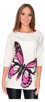 Produktbild von Damen Bluse T-Shirts Top Langarm Shirt; Ecru/2XL/3XL