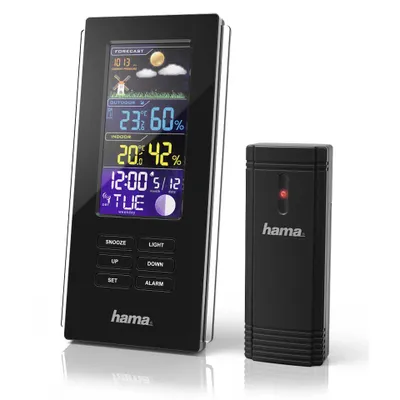 Obrázek produktu pro hama Color Edge Wetterstation schwarz