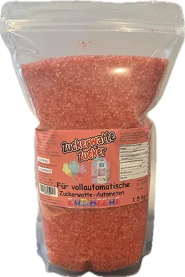 Produktbild von Grober Zucker Erdbeere Rot 1,5 Kg für vollautomatische Zuckerwattemaschine