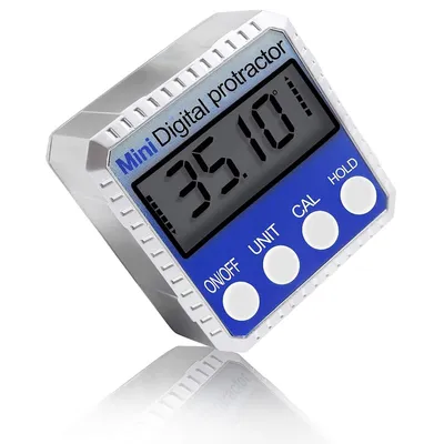 Produktbild von Winkelmessgeräte, Digitaler Winkelsucher, Winkelmesser/Winkellehre mit LCD, Mini Neigungsmesser mit Magnet, Schräglehre/Digitales Niveaulineal