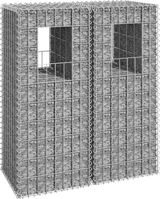 Produktbild von "2026 MODERNE"Gabionensäulen 2er set - modernes Design - fü Garten - 40x40x100cm Eisen NEU648511 - Zaunzubehör
