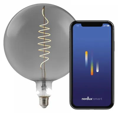 Produktbild von Nordlux 2280032747 SmartE27 G200 Deco LED E27 Leuchtmittel 4,7W Dimmbar Extra-warmweiss Rauchfarben