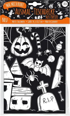 Imagen del producto de Mantel de papel de colores - Diseño de Halloween