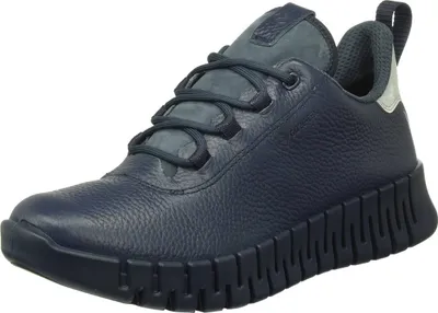 A single blue shoe is shown against a white background.
