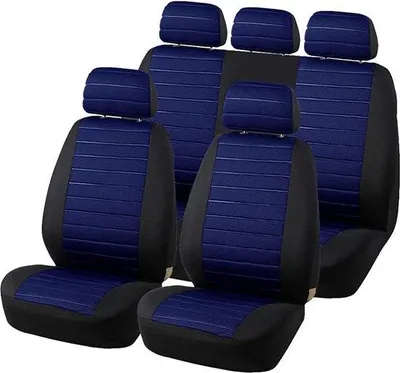 Produktbild von Famanu Autositzbezüge Set Jacquardstoff - Blau