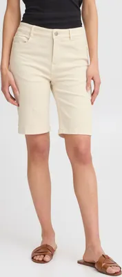 Image de Fransa FRLUXE - Short pour femme, short en jean, short capri, mélange de coton, coupe ajustée