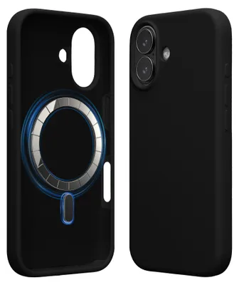 Produktbild von kwmobile TPU Silikon Hülle für Apple iPhone 17 - Weiche Handyhülle kompatibel mit MagSafe, magnetisches Backcover in Schwarz