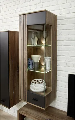 Produktbild von Hängevitrine >Lydias< in Flagstaff Oak Umbria - 45x129x38cm (BxHxT)